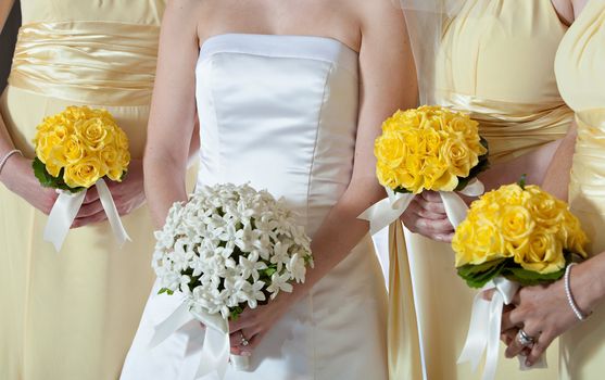 Wedding with White and Yellow Flowers