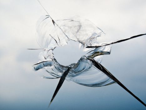 Shattered Window after an Accident