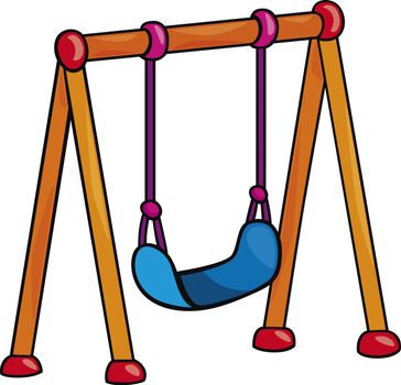garden swing cartoon illustration