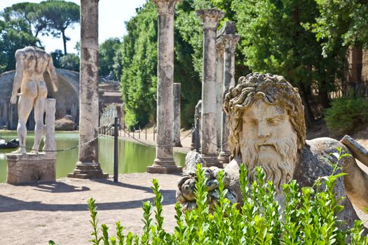 Villa Adriana in Tivoli - Italy. Example of classic beauty in a roman villa.
