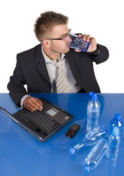 Businessman working at his desk