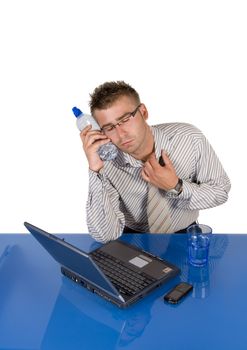 Businessman working at his desk