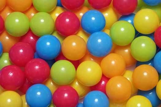 A group of small coloured balls