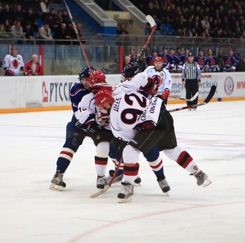 The moment of game of the championship of Russia