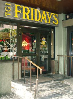 entrance of fridays restaurant