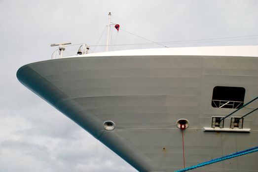 stock picture of ship ropes and structures to mooring the ship on the dock