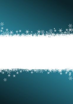 blue christmas background with snowflakes