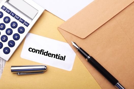 confidential or top secret letter showing business post concept