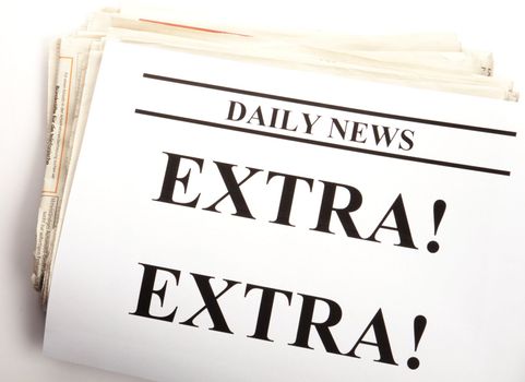 pile of newspapers showing news or newsletter concept