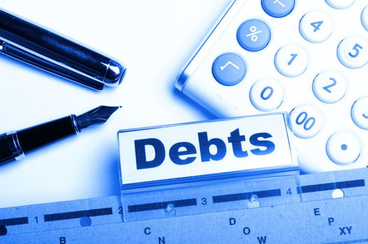 dept word on business folder showing finance or financial concept