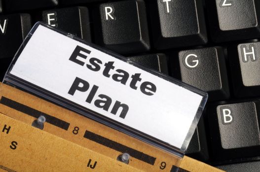 real estate plan on business folder showing buy a house concept