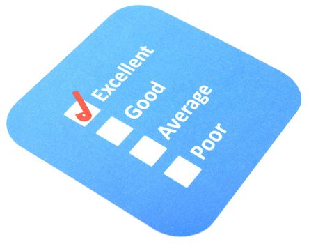 customer service survey with red pencil and checkbox showing satisfaction concept