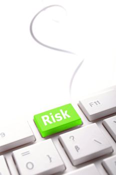 risk management key showing business insurance concept