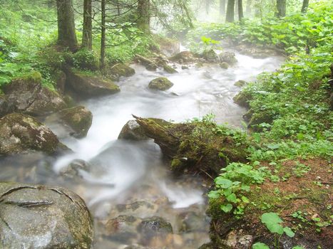 mountain waterfall