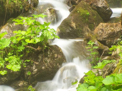 mountain waterfall