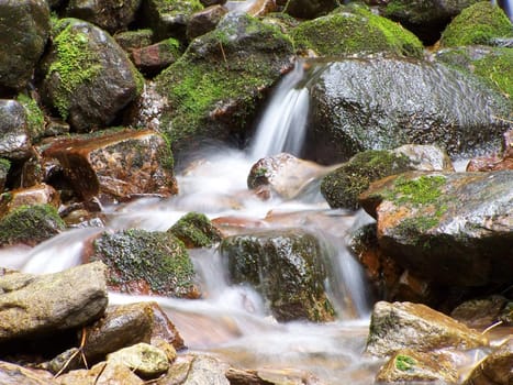 mountain waterfall