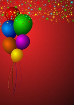 colorful abstract background with balloons