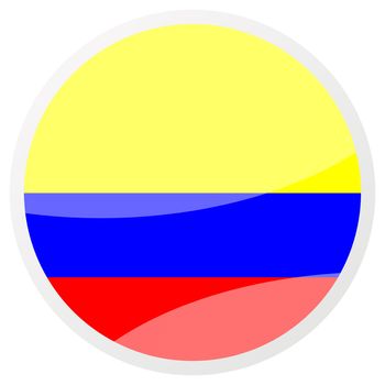 columbian round aqua button