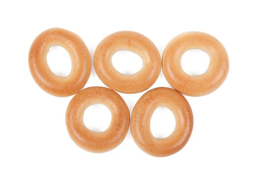 Olympic symbol made of five ring-shaped bread