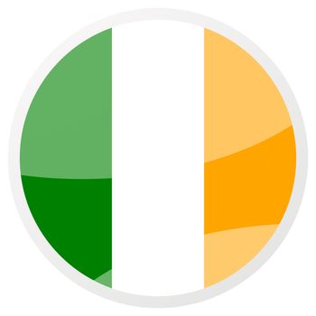 irish round aqua button