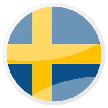 swedish round aqua button