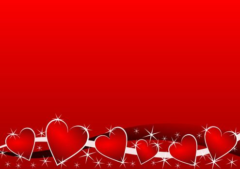 valentines background with hearts