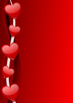 valentines background with hearts