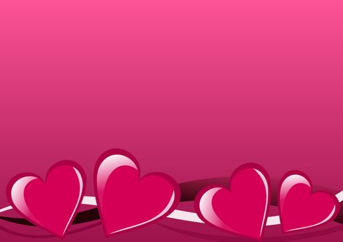 valentines background with hearts