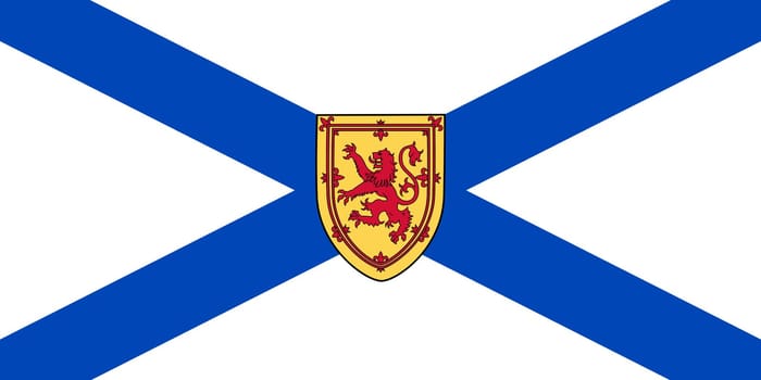 Illustration of Nova Scotia Canadian state of flag, Canada.