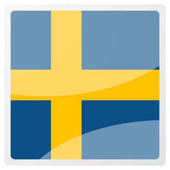swedish round aqua button