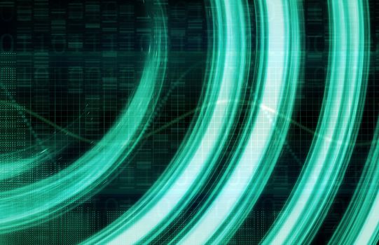 Futuristic Background in the Digital Age Art