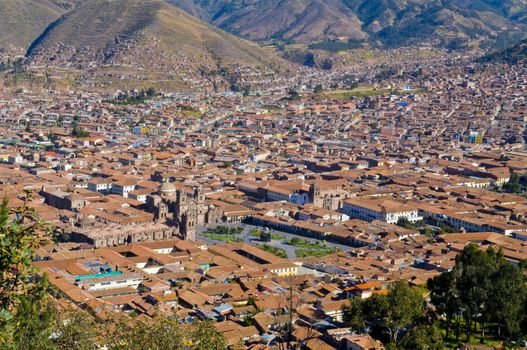 View of the Peruvian city of Cusco the former capital of the Incan empire and "unesco" world heritage site