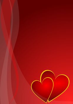 valentines background with hearts