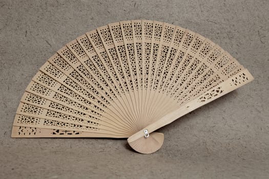 Natural colored Asian fan.