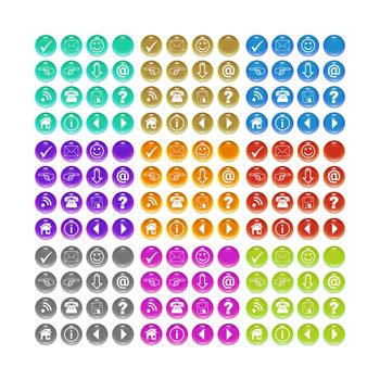 A button set for your website in different colors