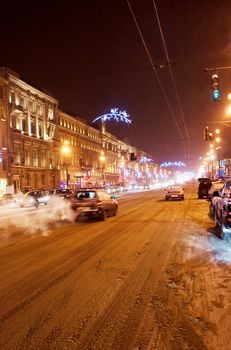 Movement on the night street