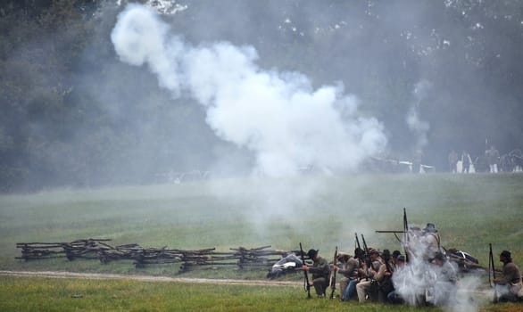 Civil War Re-enactment - Battle Background