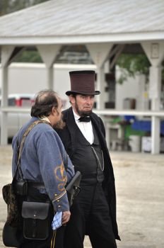 Civil War Re-enactment - Abe Talking