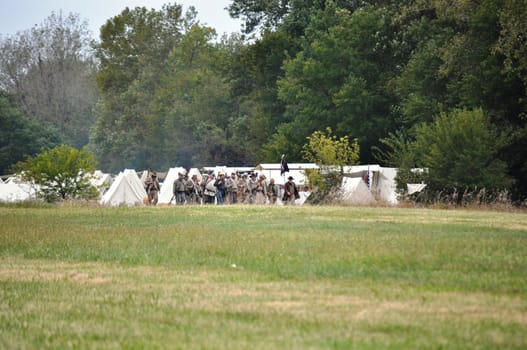 Civil War Re-enactment - Rebel Camp