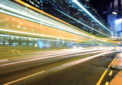 traffic in city at night 