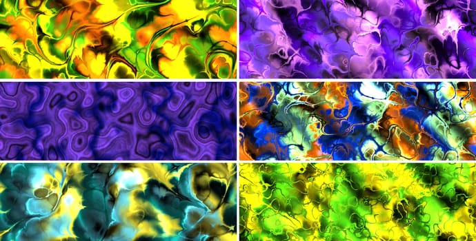 6 Colorful Abstract Shape Banner Backgrounds