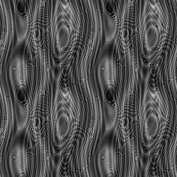 Dark Abstract Futuristic Wavy Seamless Pattern