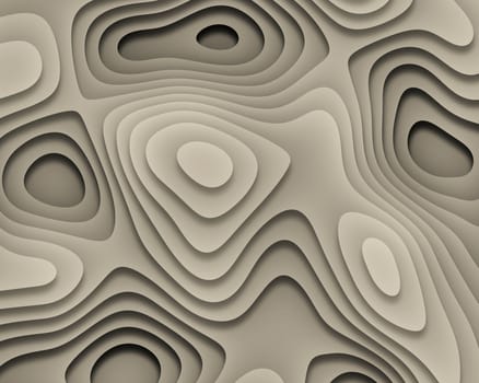 Bitmap Illustration of 3D Abstract Background (Geographic Curves)