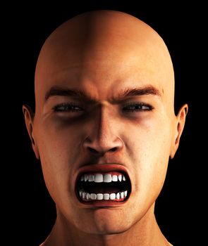 Conceptual image showing a really angry man.