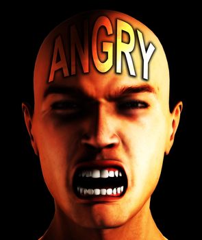 Conceptual image showing a really angry man.