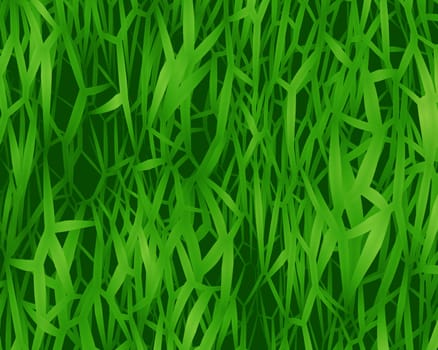 Close-up Realistic Illustration of Grass - Background