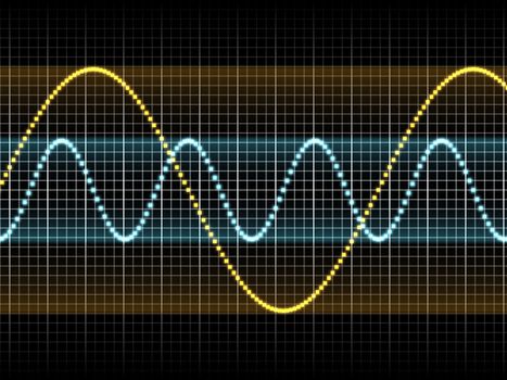 Realistic Illustration of Two Sound Waves