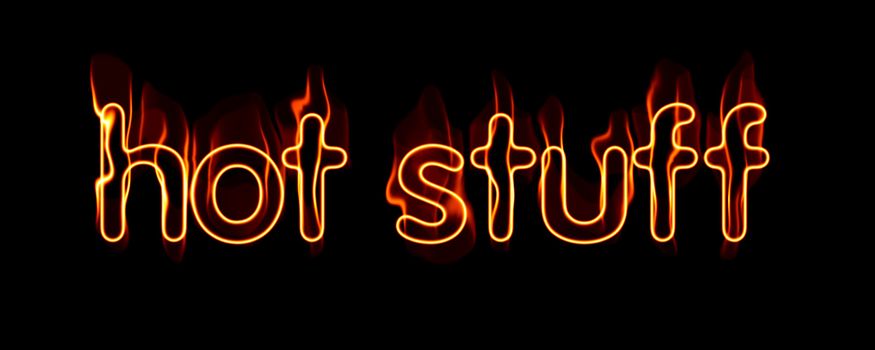Hot Stuff Text - Lettering on Fire - Illustration Effect