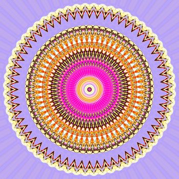 Bitmap Illustration of Complex Mandala