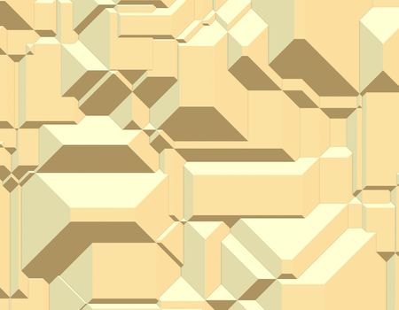3D Geometric Blocks Pattern